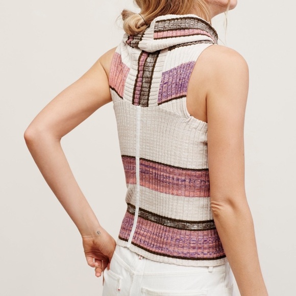 Free People Carley Ribbed Sleeveless Cowl Neck Sweater - Picture 2 of 12